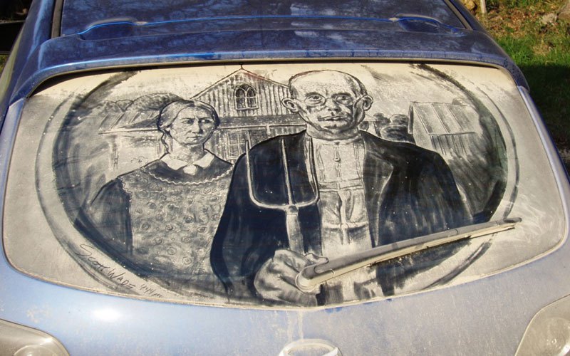 Художник превращает грязные автомобили в произведения искусства (9)