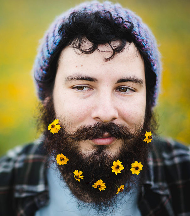 Цветочные бороды - мода хипстеров в Интернете-16