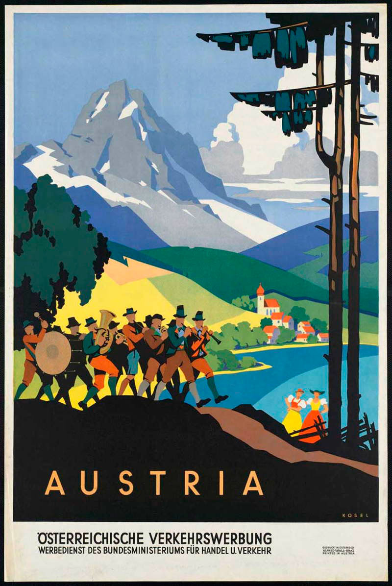 30 плакатов для туристов из прошлого века - ретро реклама