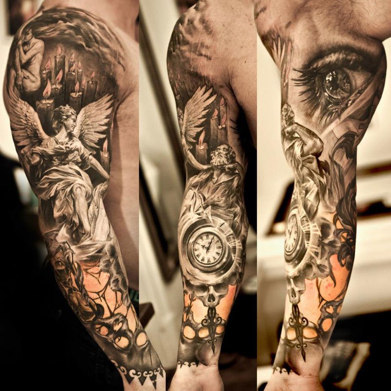 Детализированные татуировки рукава от Ники Норберга (1)