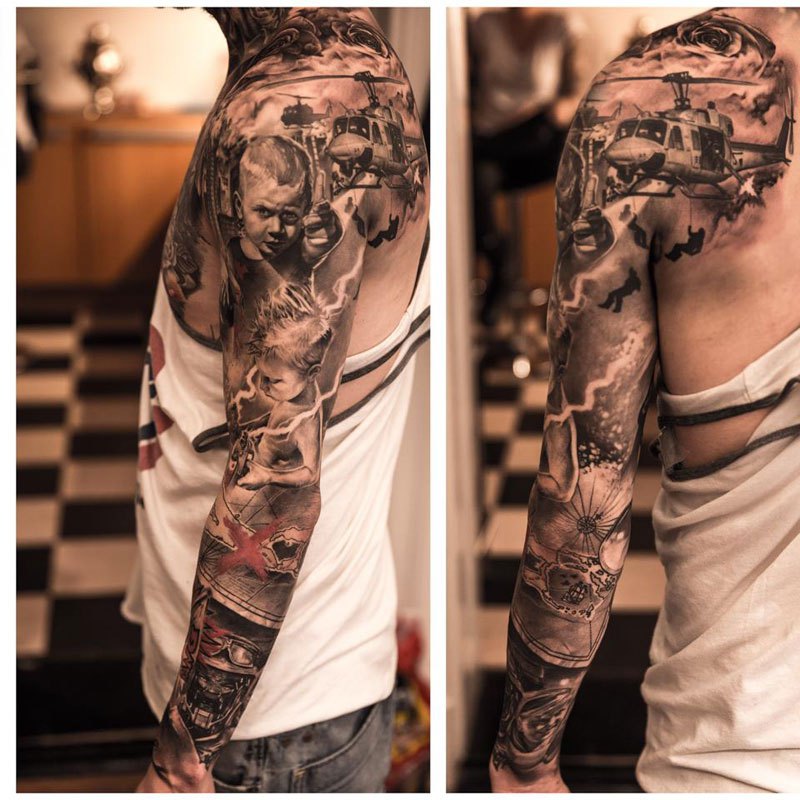 Детализированные татуировки рукава от Ники Норберга (8)