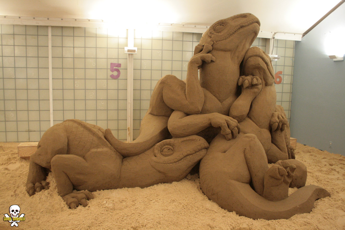 Грандиозные песчаные скульптуры Карла Хара-dinopile