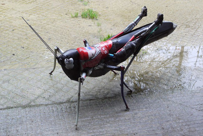 Скульптуры из автомобильных дисков от Птолемея Элрингтона-grasshopper