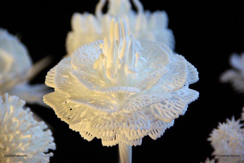 3D печатный цветочный букет Джошуа Харкера