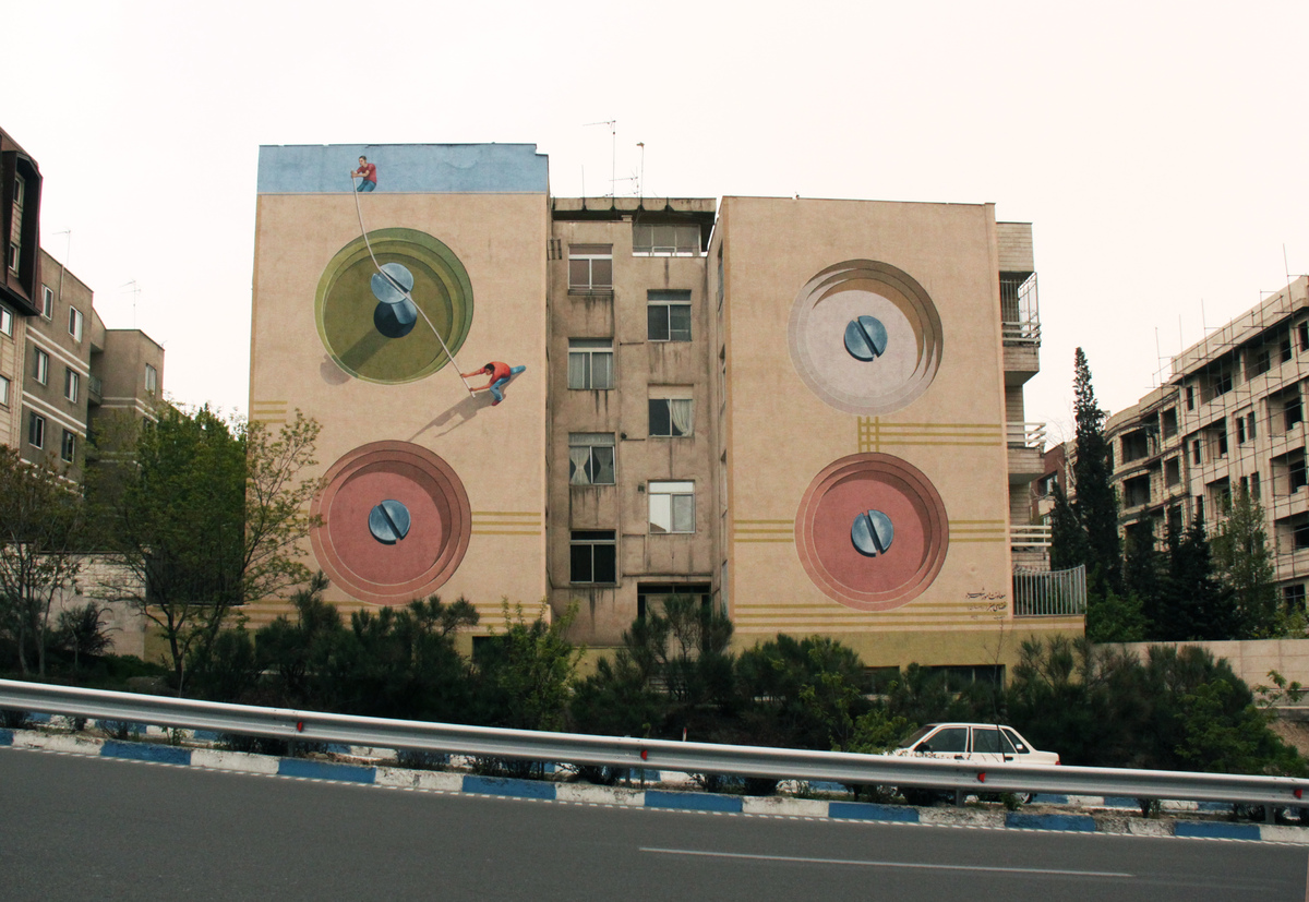 Уличное искусство в Иране от художника Мехди Гадианлу