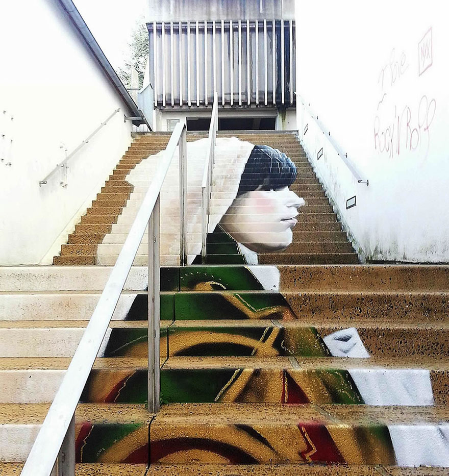 Самые красивые лестницы в уличном искусстве-60