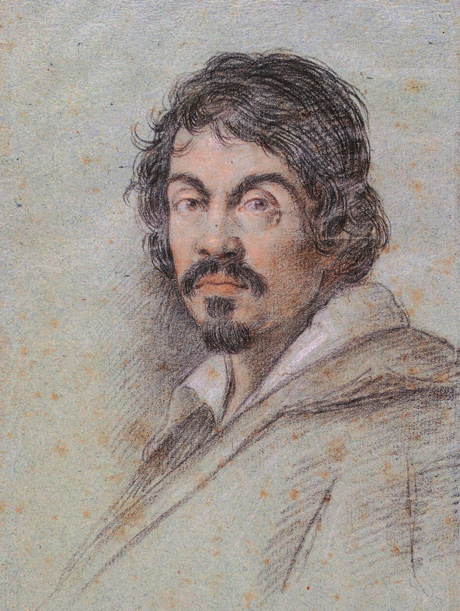 Портрет итальянского художника Микеланджело Меризи да Караваджо, работа Оттавио Леони, 1621