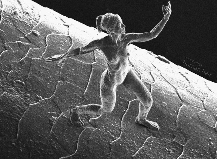 Нано-скульптуры Джонти Гурвица. Самые микроскопические фигуры людей в мире-9