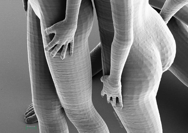 Нано-скульптуры Джонти Гурвица. Самые микроскопические фигуры людей в мире-7