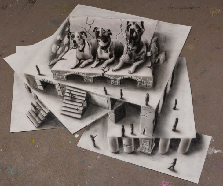 Многоуровневые иллюзии в 3D рисунках Рамона Брюина - 6