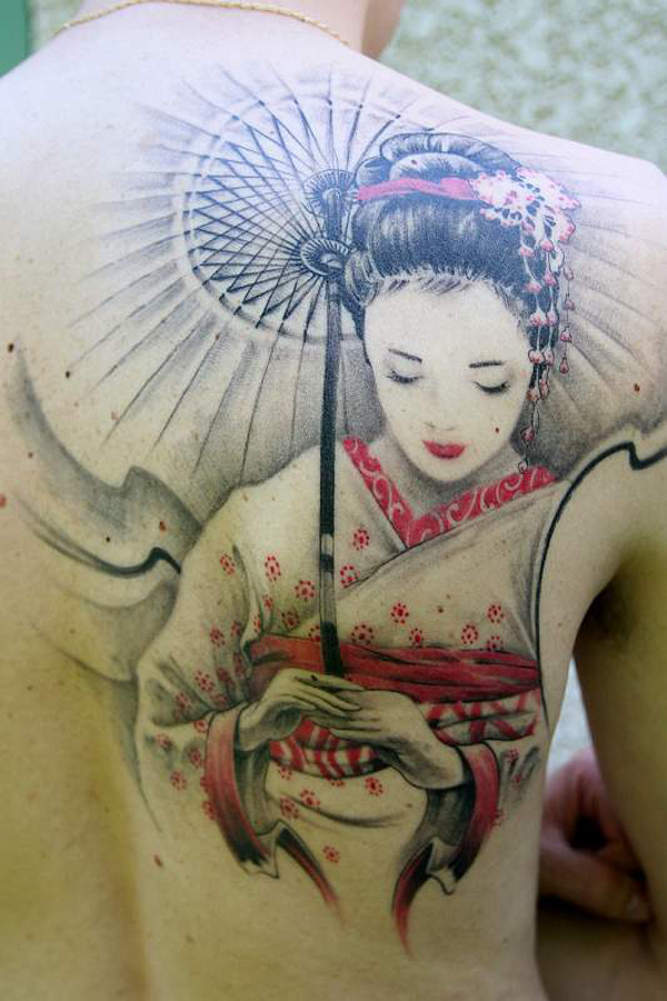 Татуировки с гейшами - 50 вдохновляющих примеров