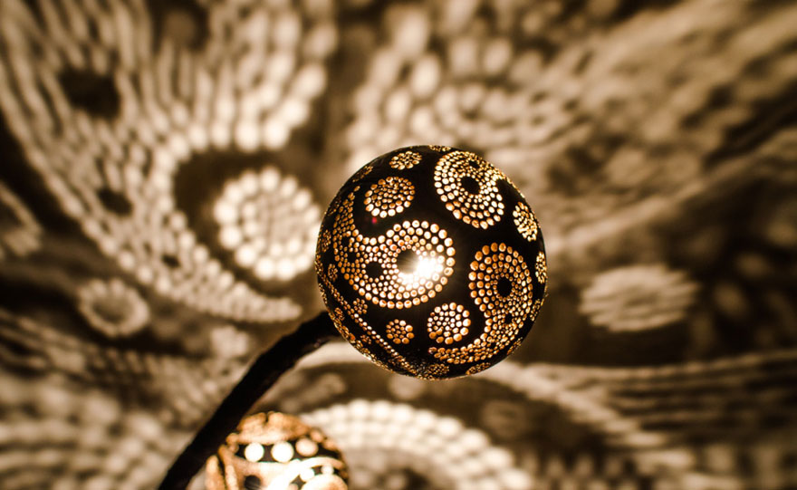 Креативный дизайн для светильников из кокосовой скорлупы-1