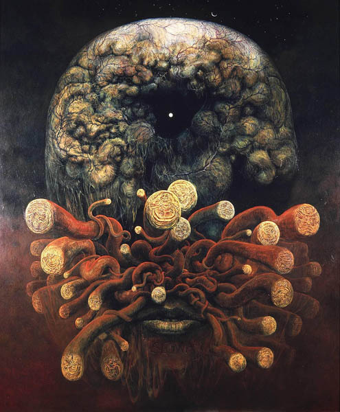 Сюрреалистические утопии в картинах Здзислава Бексиньского