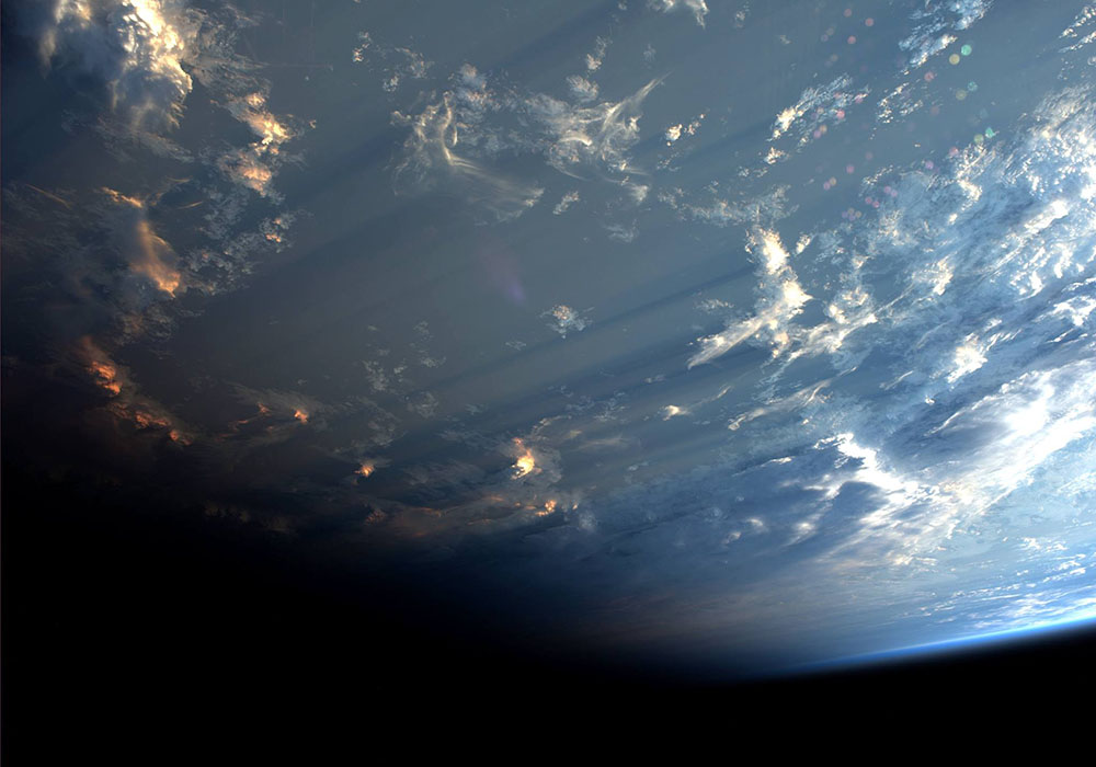 Многокилометровые тени облаков. Фото из космоса