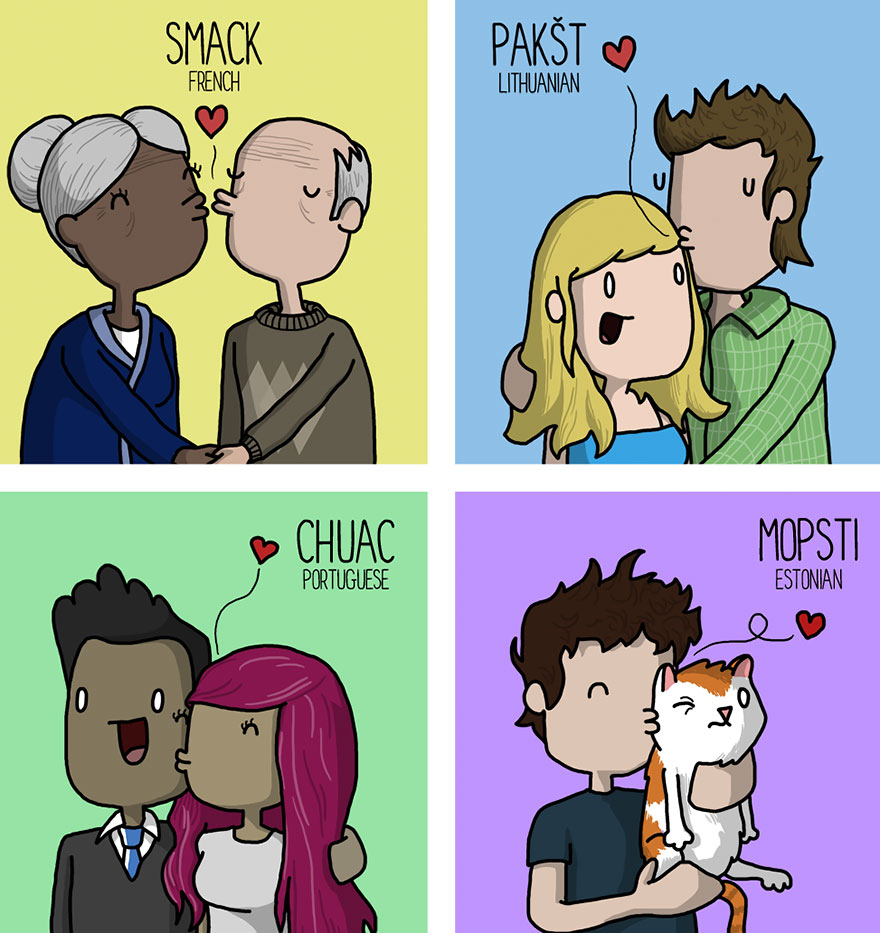 Как звучат поцелуи, храп и другие вещи на разных языках - комиксы Джеймса Чапмана-30