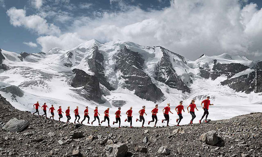 Самая рискованная фотосессия года: сотни альпинистов взошли на гору Маттерхорн