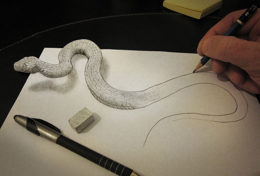 Лучшие карандашные 3D рисунки - 32 шедевра-115