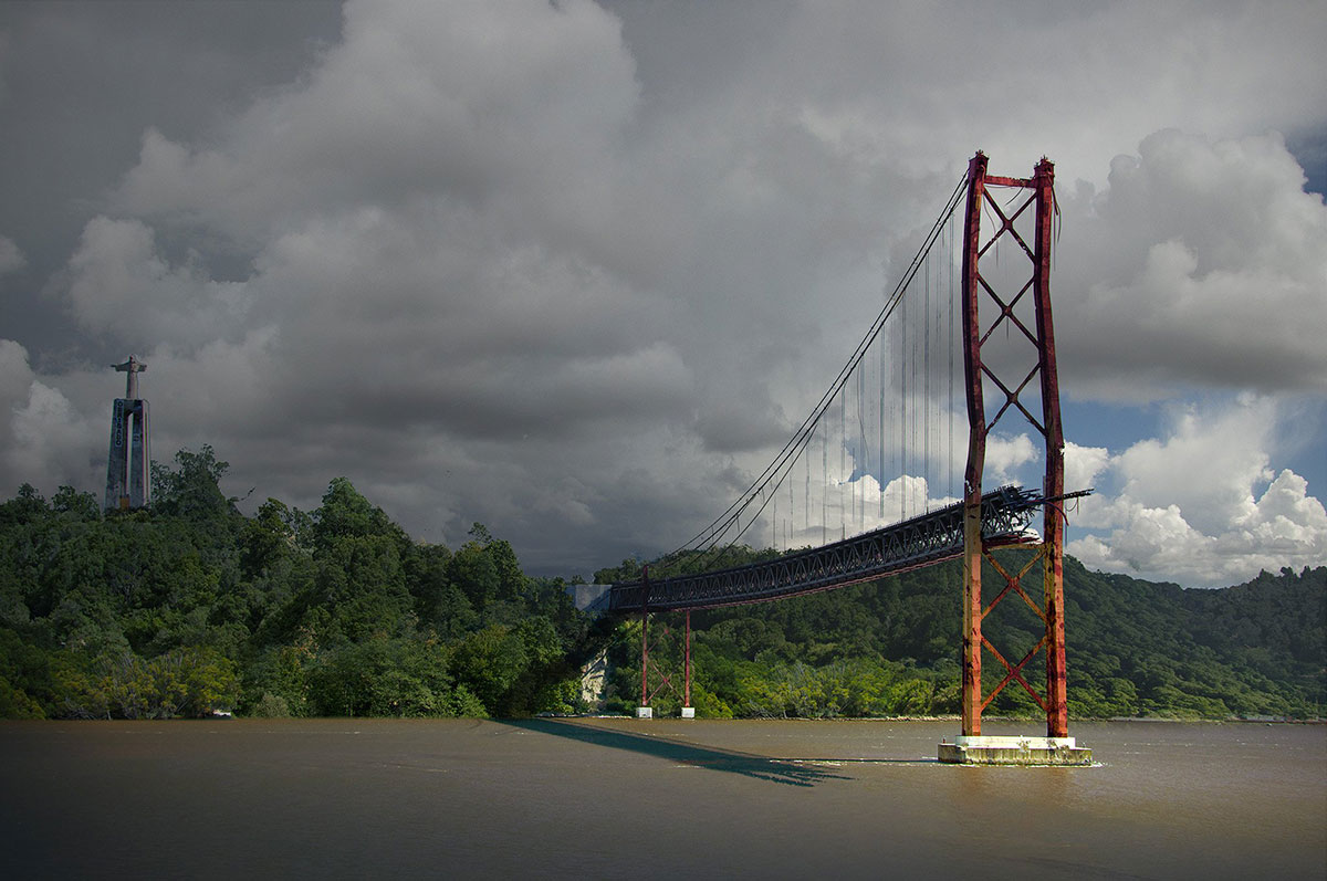 Мост 25 апреля Лиссабон, Португалия-После апокалипсиса