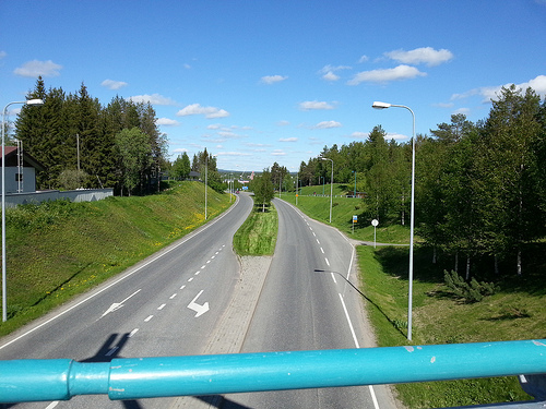 Road 20 to Oulu.