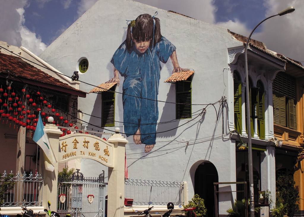 Street Art by Ernest Zacharevic in Penang, Malaysia