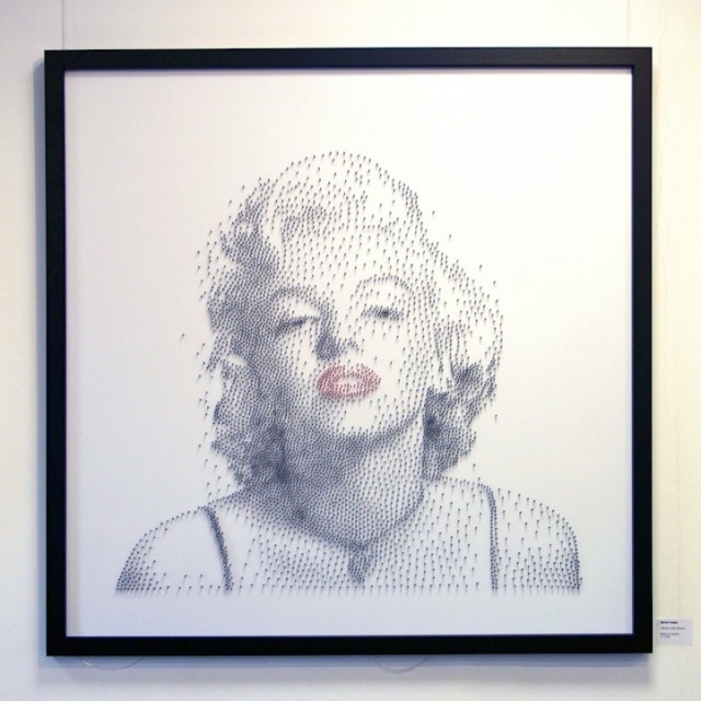 Точечные портреты из тысячи гвоздей от художника Дэвида Фостера (David Foster)