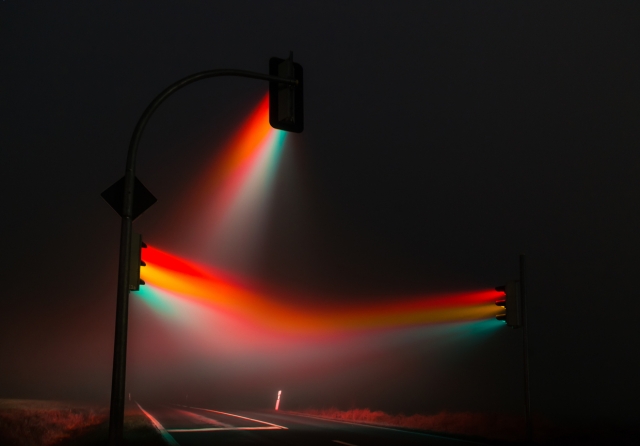 Светофоры и ночной туман в фотографиях Лукаса Циммерманна (Lucas Zimmermann)