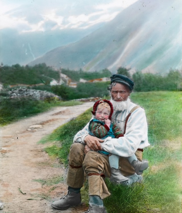 Психоделические цветные фотографии красот Норвегии (1900 год)