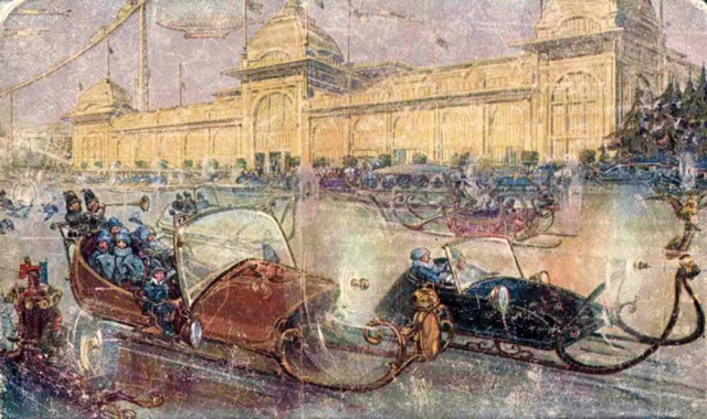 Москва в 23-м веке, какой её представляли художники в 1914 году