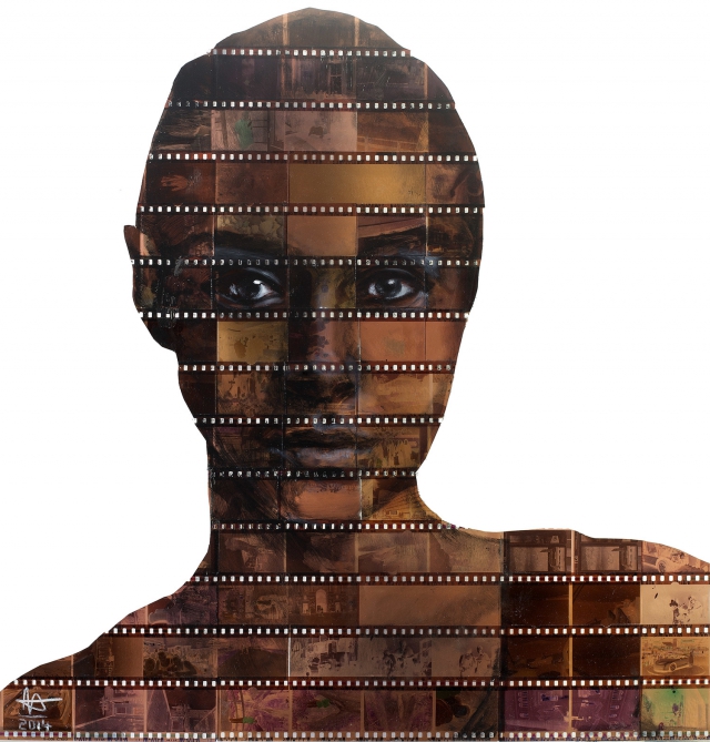 Портреты на плёночных негативах от художника Ника Джентри