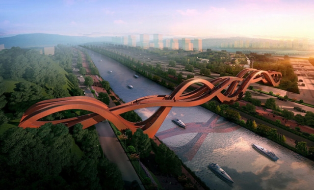 В Китае построят уникальный бесконечный мост