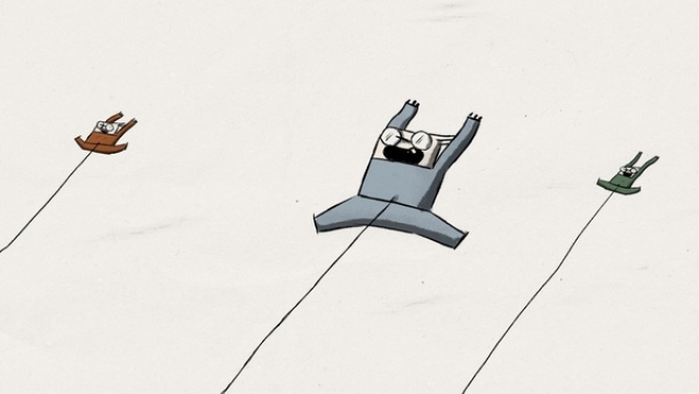 Забавная анимационная короткометражка о людях, живущих на постоянном ветру