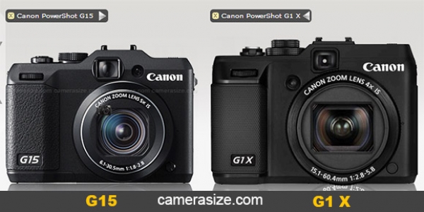 Сравнение Canon Power Shot G15 и G1 X