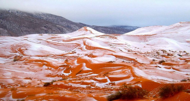 В Сахаре выпал снег впервые за 37 лет