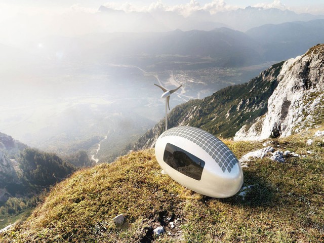 Ecocapsule – инновационный микро-дом с солнечными панелями, ветровой турбиной и системой сбора дождевой воды