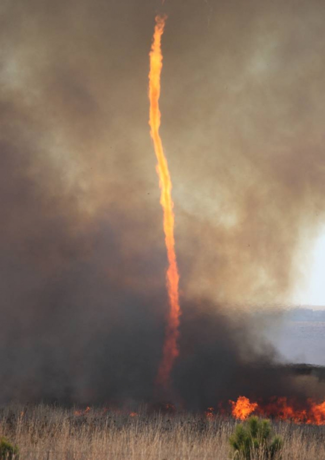 Огненный торнадо в природе - редкие кадры экстремального явления