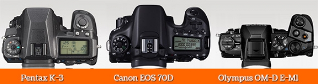 Сравнение характеристик фотоаппаратов Pentax K-3, Canon EOS 70D и Olympus OM-D E-M1