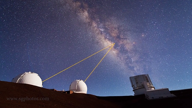 Трехминутное видео трехдневной съемки неба над горами Мауна-Кеа