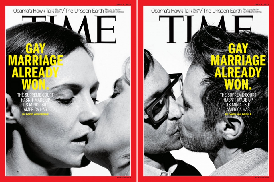 Фотосессия в поддержку однополых браков для журнала "Time"