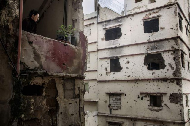 Сирийская война на улице Триполи. Фотограф Стефано де Луиджи