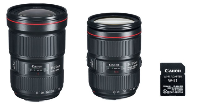 Canon выпускает два новых объектива L-серии и Wi-Fi адаптер в формате карты SD