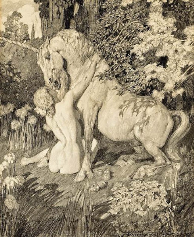 Прелестные нимфы, козлоногие обольстители и демоны в картинах Нормана Линдсея