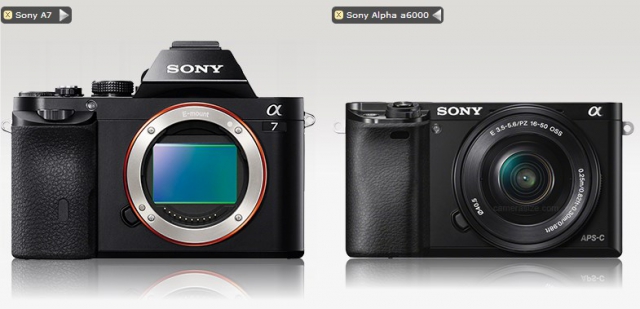 Сравнение характеристик фотоаппаратов Sony A6000, Alpha A7, NEX-6 и NEX-7