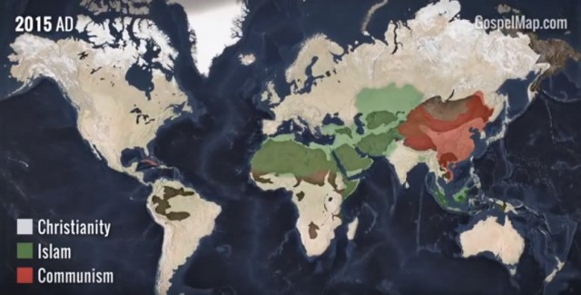 Видео: как распространялось христианство на карте мира в течение 2000 лет