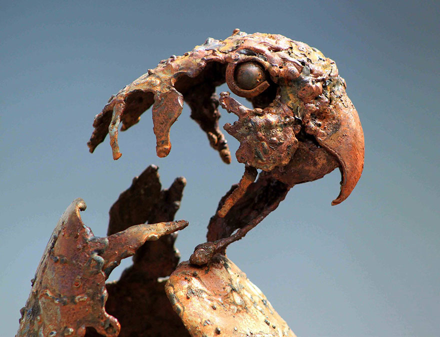 Скульптуры животных из металлолома в стиле стимпанк Хасана Новрози-4