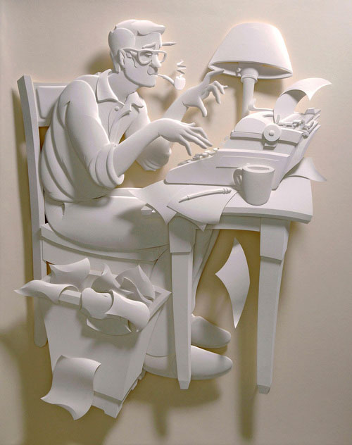 17-Художник из листов бумаги создает потрясающие скульптуры