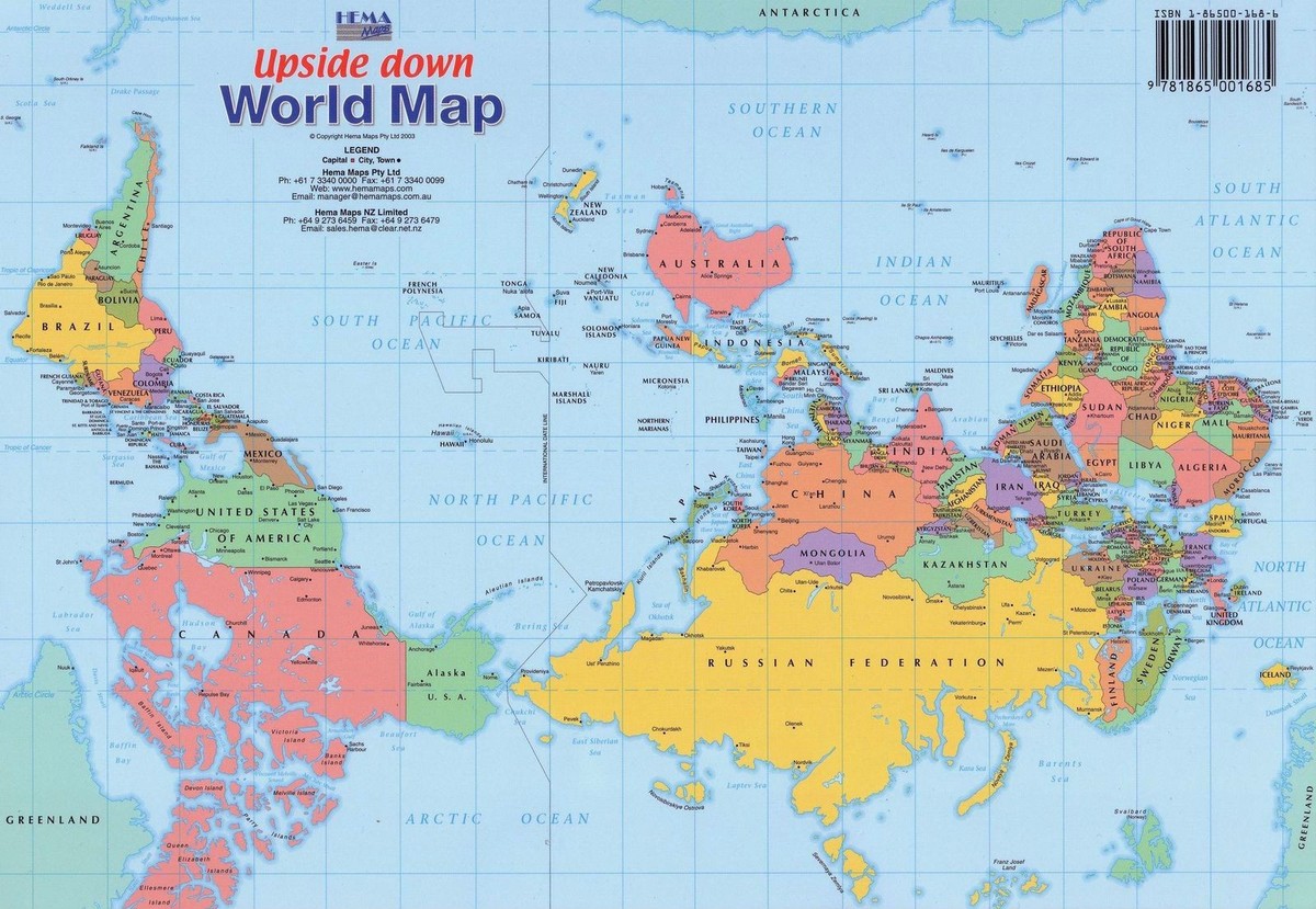 Карта мира для Австралии