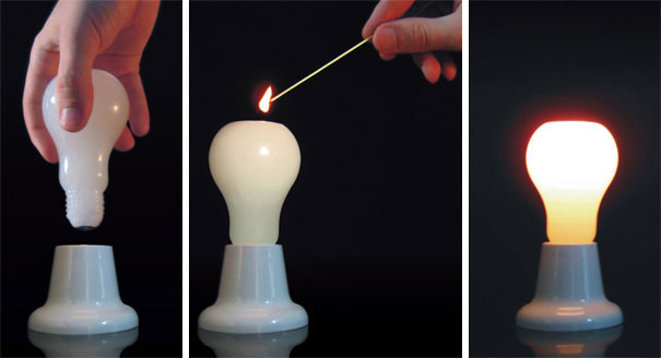 Свечи, которые подражают электролампам