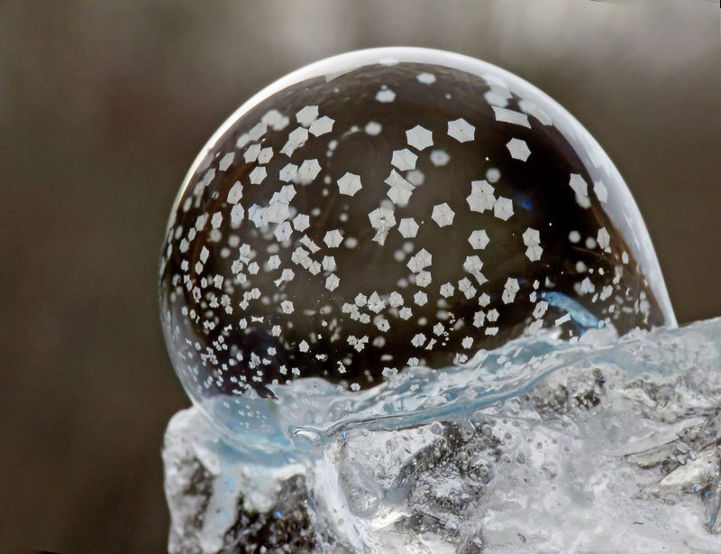Что произойдёт, если надуть мыльные пузыри на морозе - фото (9)