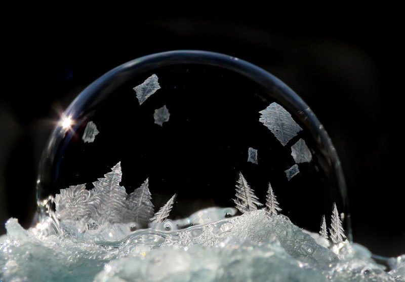 Что произойдёт, если надуть мыльные пузыри на морозе - фото (7)