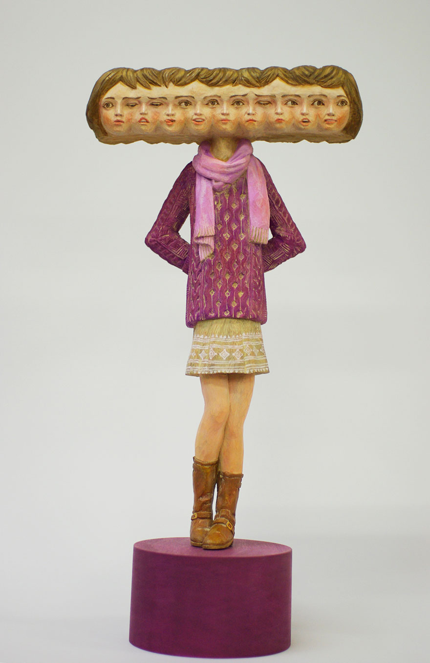 Сюрреалистические деревянные скульптуры Йошитоши Канемаки-13
